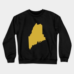 Maine state map Crewneck Sweatshirt